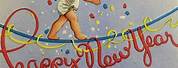 Happy New Year Vintage Card Baby