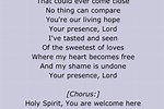 Holy Spirit Worship Lyrics