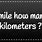 How Much Is One Kilometer