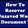 How to Recover an Unsaved Word Document File