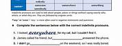 Indefinite Pronouns Worksheet Grade 7