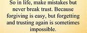 Inspirational Quotes Broken Trust