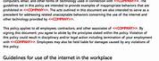 Internet Policy Sample