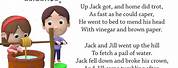 Jack and Jill Nursery Rhyme Words