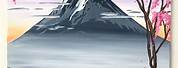 Japanese Landscape Painting Mount Fuji
