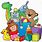 Kids with Toys Clip Art