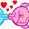 Kissing Fish Clip Art