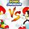 Knuckles vs Mighty