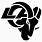 LA Rams Logo Stencil