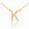 Letter K Necklace Gold