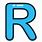 Letter R Logo Blue
