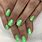 Lime Green Gel Nails