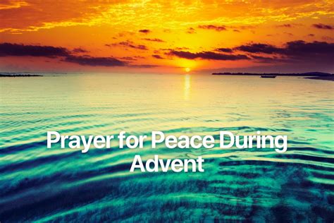 Lord's Day Reflection: Advent is a Time for Praying for Reconciliation and Peace