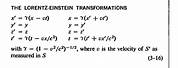 Lorentz Transformation Equation