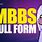 MBBS Full Form in Medical