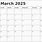 March 2025 Calendar Printable Free