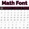 Math Font