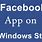 Microsoft Store Facebook-App