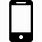 Mobile Phone Icon PNG White