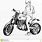 Motorcycle Rider Sketch