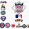 National League Baseball Teams Logos