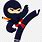 Ninja Kick Clip Art