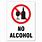 No Alcohol Sign Printable