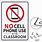 No Cell Phone in Class Sign
