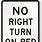 No Right Turn On Red Sign