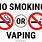 No Smoking or Vaping Sign Printable