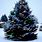 Outdoor Christmas Tree with Snow