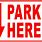Park Here. Sign