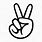Peace Sign Fingers SVG