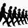 People Marching Clip Art