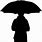 Person with Umbrella Silhouette