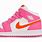 Pink and Orange Jordan's