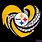Pittsburgh Steelers Heart SVG