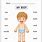 Preschool Body Parts Worksheet