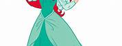 Princess Ariel Green Dress Clip Art