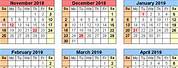 Printable School Calendar 2018 19 by Month