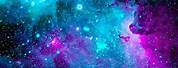 Purple and Teal Galaxy Wallpaper