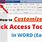 Quick Access Toolbar in MS Word