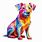 Rainbow Color Dog