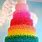 Rainbow Glitter Cake