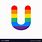 Rainbow Letter U