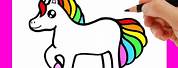 Rainbow Unicorn Drawings Easy