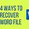 Recover Files Word