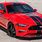 Red Mustang with Black Stripes