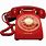 Red Rotary Phone PNG