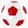 Red and White Soccer Ball
